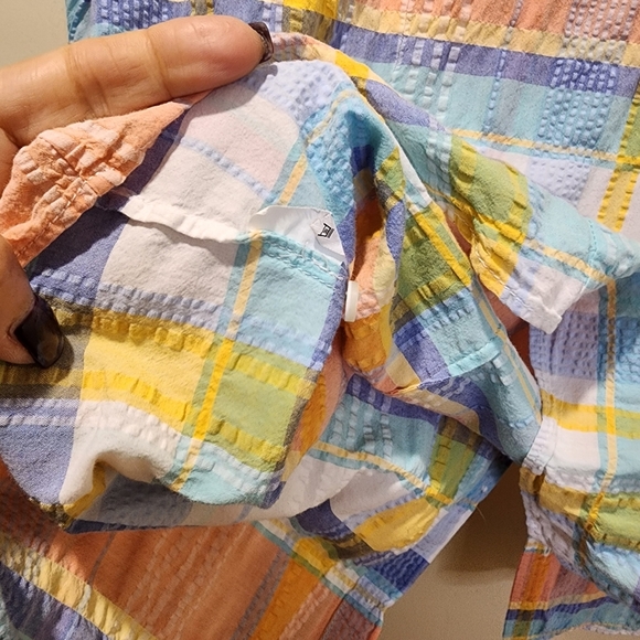 J. Crew The Perfect Shirt Multicolor Plaid Long Sleeves Womens Shirt Size M - Picture 6 of 9